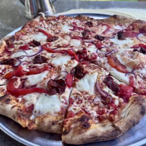 16" Wood fired sourdough NY style pizza